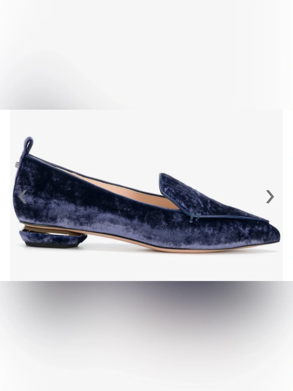 Nicholas Kirkwood Beya loafers in purple blue velvet. Size 38.5 EUC $595 retail